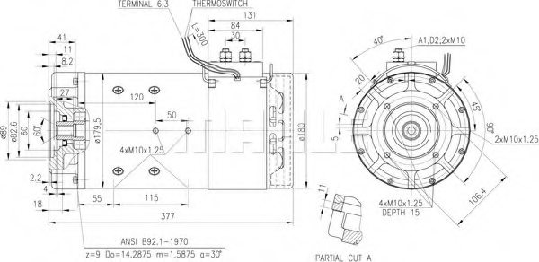 MAHLE ORIGINAL MM 344 Electric Motor